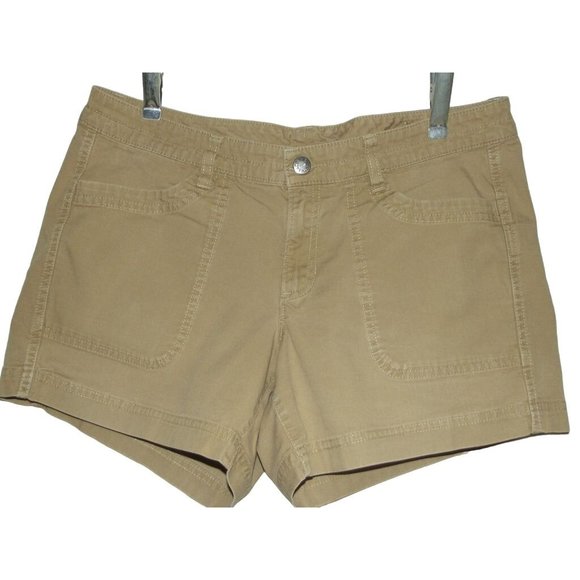 The North Face Pants - The North Face Shorts Womens 10 Khaki Tan Brown Flat Front Chino Casual Outdoor